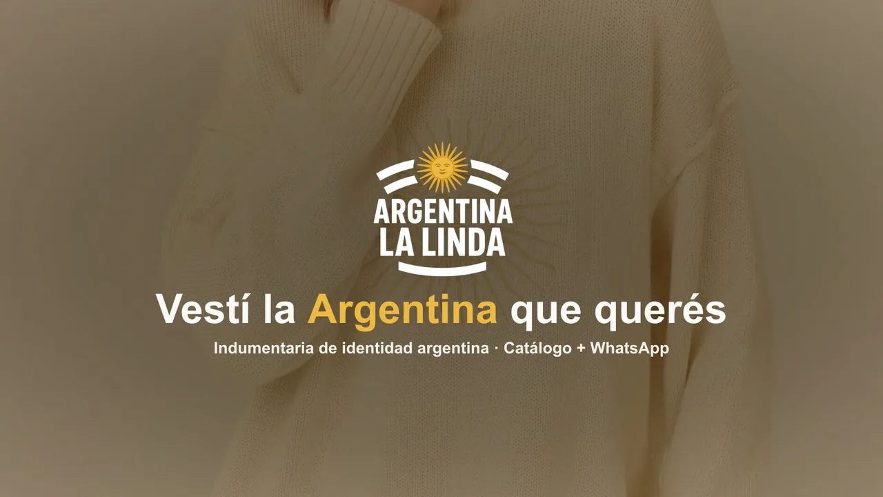 Sitio web de Argentina La Linda con catálogo de indumentaria argentina conectado a WhatsApp